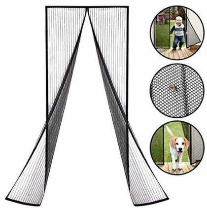 Magnetic Fly Screen, Mesh Curtain Guard, for Patio/ Double/ French/ Sliding Door
