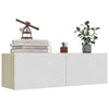 TV Cabinet TV Stand Unit Wall Mounted Floating Cupboard 2 Compartments Furniture