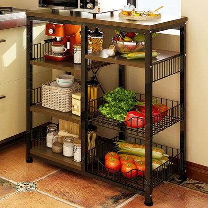 Kitchen Storage Rack Shelf Basket Multifunctional Stand Organizer Kitchenware BN