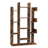 Bookshelf Tree-Shaped Bookcase 13 Storage Shelves Rounded Corners LBC67BXV1