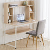 Modern Wood Home Study Office Computer Desk Table with Bookshelf Corner Storage