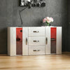 LED Sideboard 2 Door 3 Drawer Buffet Storage Cabinet Cupboard High Gloss