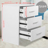 3 Drawers Bedside Table Nightstand Cabinet Bedroom Storage Home White