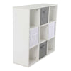 Storage Cube 9 Shelf Bookcase Wooden Display Unit Organiser White Furniture