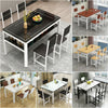Dining Table and 4 Chairs Set STEEL LEGS Dining Room Chairs Kitchen Furniture