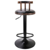 2X Bar Stool Leather PU Swivel Gas Lift Foot Rest Chair Kitchen Breakfast Seat