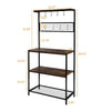 Kitchen Microwave Oven Stand Baker Rack Shelf Storage Organiser w/Hooks