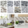 Self-adhesive 3D Wall Stickers Wallpaper Faux Mosaic Tile Stickers Kitchen Decor