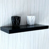 One 100x30cm Black Matt Wall Floating Shelves Storage Bookcase Display DIY Home