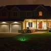 Projection LED Solar Power Light Colorful Rotating Garden Lawn Lamp Outdoor Bulb