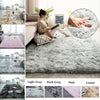 Large Fluffy Carpet SHAGGY Tie-dye Rugs Living Room Bedroom Floor Soft Mat -