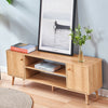 TV Unit Cabinet Stand Sideboard Cupboard Storage Shelf Walnut w/ 2 doors Home