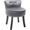 Velvet Dressing Table Stool Bedroom Vanity Makeup Stool Bedroom Chair Gray HT