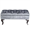 Ottoman Storage Box Trunk Chest Bedding Blanket Large Velvet Bench Pouffe Seat