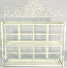 Cream Scroll 3 Tier Wall Hanging Shelf Unit Metal Shelf Storage Display Decor