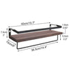 2PCS Retro Industrial Style Wall Shelf Shelving Unit Metal Wood Storage Vintage