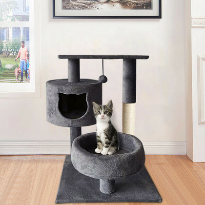 Cat Scratching Tree Climbing Toy Exercise Sleep Condo Sisal Post Activity Centre