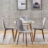 4 Pcs Fabric Dining Chairs Padded Metal Legs Kitchen Lounge Home Office UK Grey