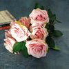 10 Heads Bouquet Silk Rose Artificial Flowers Fake Buch Wedding Home Party Decor