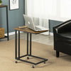 End Table Industrial Sofa Table Side Table for Coffee Laptop Table Rustic Brown