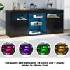 Modern TV Unit Cabinet TV Stand High Gloss 2 Doors Living Room Furniture 120cm