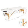 Mondeer 2/3 Folding Portable Lightweight Massage Table Salon Beauty Tattoo Couch