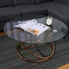 Modern S/Large Round Glass Coffee Table Sofa Side Table Corner End Table Chromed