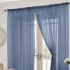 PAIR OF LUCY PLAIN SLOT TOP ROD POCKET VOILE READY MADE CURTAINS VIBRANT COLOURS