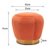 Modern Design Stool Pouffe Velvet Padded Metal Base Vanity Stool Footrest Chair