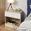 High Gloss 1 Drawer Bedside Table Cabinet Bedroom Furniture Storage Night Stand