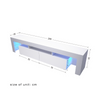 Large 200CM TV Unit High Gloss White Front - RGB LED Lights- TV Stand Cabinet