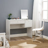2 Drawers Flip up Mirror Storage Makeup Dressing Table Dresser Desk Furniture UK