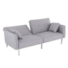 Modern Fabric Grey Sofa Bed 3 Seater Click Clack Living Room Recliner Couch Sofa