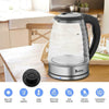 1.8L Electric Glass Kettle Blue LED Illuminated Fast Water Boiler Jug 2000W