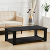 Two-Tier Contemporary Coffee Table w/ Open Shelf 4 Legs Home Furniture Vintage