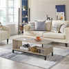 Industrial TV Table Wood TV Stand Console Cabinets with Shelves for Living Room