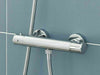 Thermostatic Shower Bar Mixer Valve Tap Bathroom Twin Bottom Chrome 1/2" Outlet