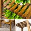 Indoor Corner Plant Stand Pot Holder Wooden Flower Shelf 2 Tier Display Rack UK