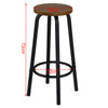 2/4/6x Bar Stools Breakfast Home Kitchen Pub Bar Chairs With Footrest MDF Metal