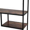 Wood BookShelf Industrial Style 6 Tier Living Room Display Rack Organiser