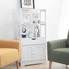 Mondeer Tall & Midi Bathroom Cabinets Cupboard MDF with Drawer Kitchen White