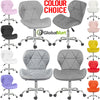 Cushioned Computer Desk Office Chair Chrome Legs Lift Swivel Small Adjustable UK