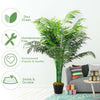 4FT Artificial Palm Tree Green Topiary Houseplant Potted Plant Bonsai Home Decor
