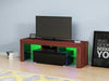 Modern TV Stand Cabinet Unit 1 Drawer Black High Gloss Door Walnut Living Room