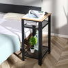 Modern Side Table with 2-Tier Shelves End Table for Bedroom, Living Room