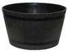 Brown Wooden Barrel Plant Pot Outdoor Garden Flower Tree Round Plastic Planter