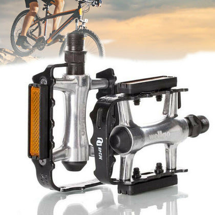 1 x PAIR BIKE BICYCLE PEDALS BLACK CYCLE MOUNTAIN BIKE WITH REFLECTORS 9/16