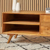 Buxton Real Mango Wood TV Unit Stand- Defect, Living Room Home, Shelves