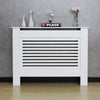 Mondeer Modern Radiator Cover Wall Cabinet Grill Shelf White Horizontal Slats