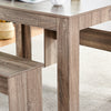 Modern 3Pcs Dining Bench Set Table+ 2 Chairs Dining Room Kitchen for Small Space